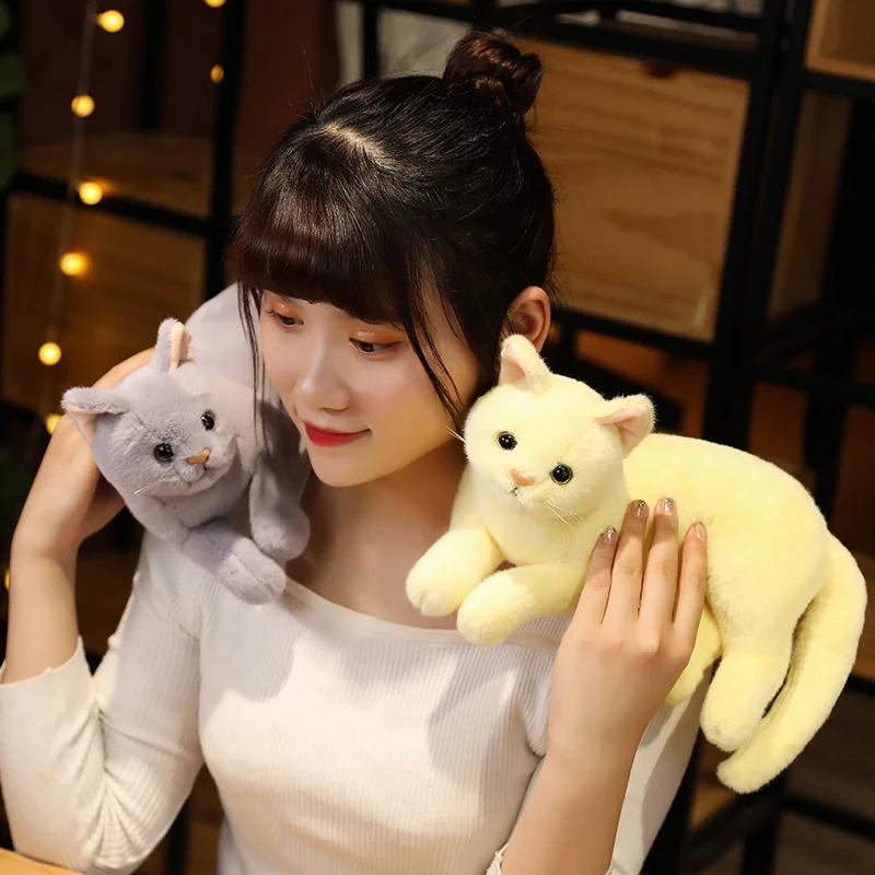 

Simulation Cat Plush Toys Lovely Realistic Animal Pet Toy Children Home Decoration Holiday Christmas Gift