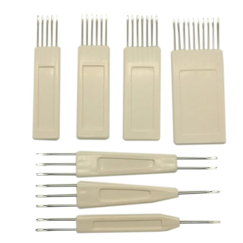 7 шт. инструмент передачи Стандартный Калибр иглы для шерсти пряжи брат вязальная