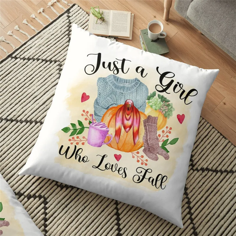 

Наволочка с надписью «Just a Girl Loves Fall», 45 х45 см
