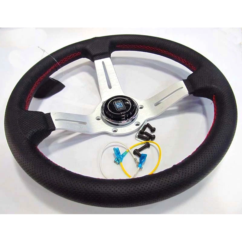 

Руль из натуральной кожи и алюминия и кожи, 13 дюймов, 330 мм