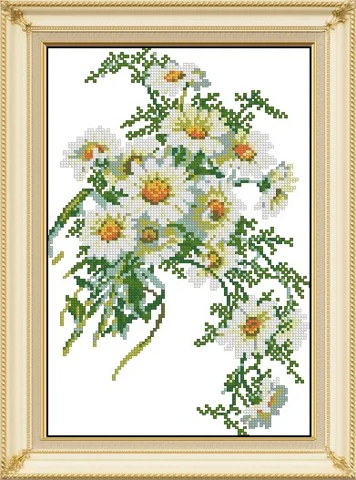 Новинка популярный милый Набор для вышивки крестом ромашки цветы риолис 582 | Дом и