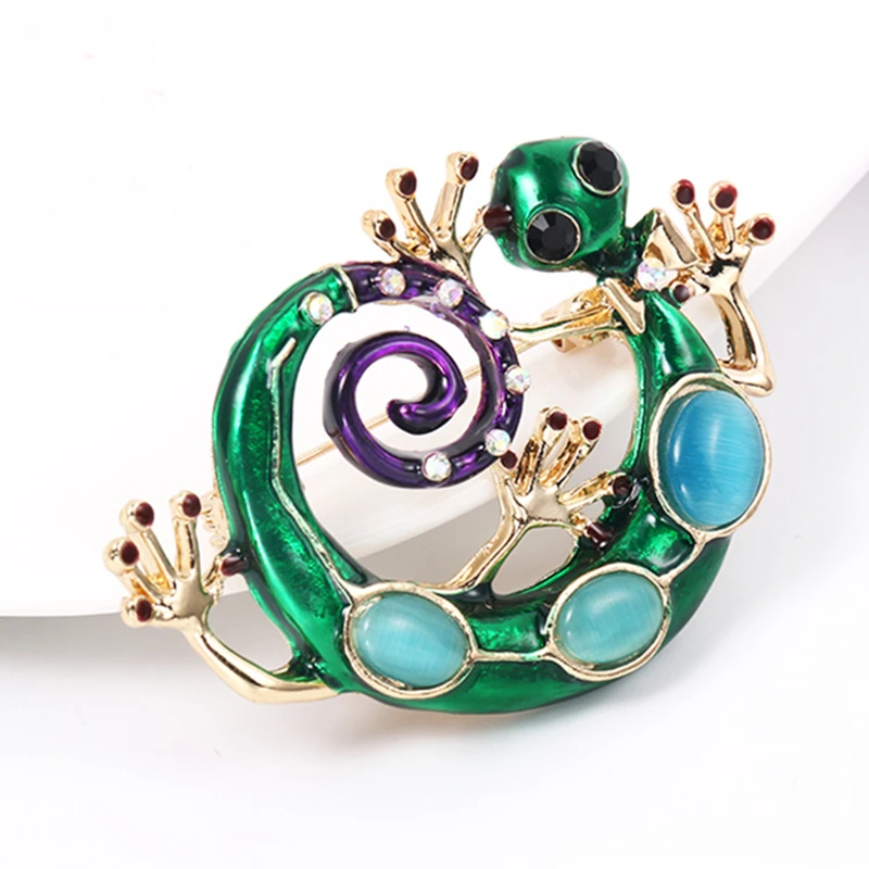 Модные эмалевые Броши со змеями для женщин 2019 стразы брошь ящерица булавки в виде