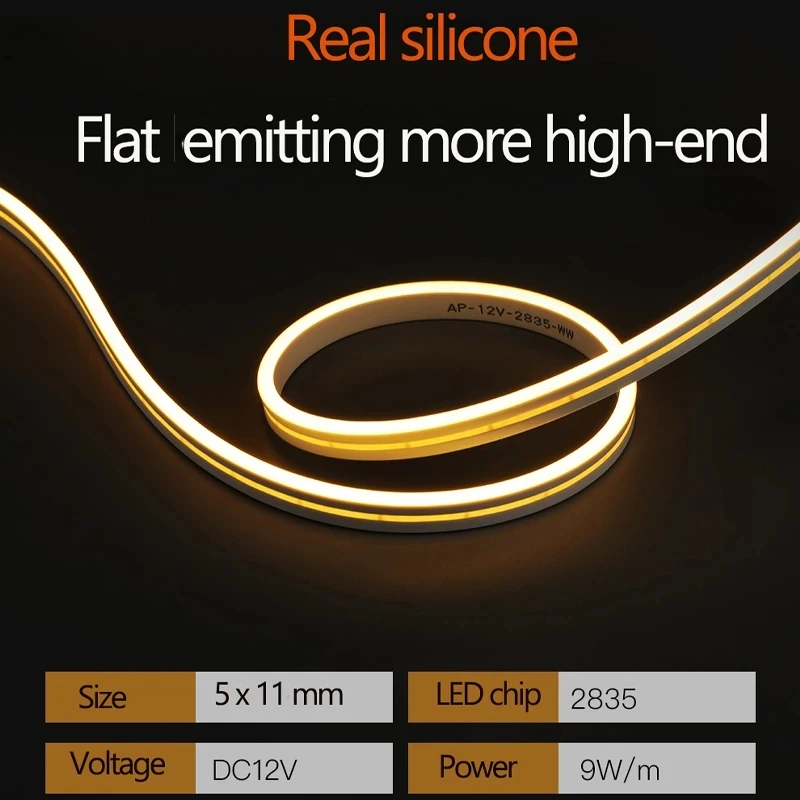 Неоновая мягкая Светодиодная трубчатая лампа 12 В постоянного тока гибкая