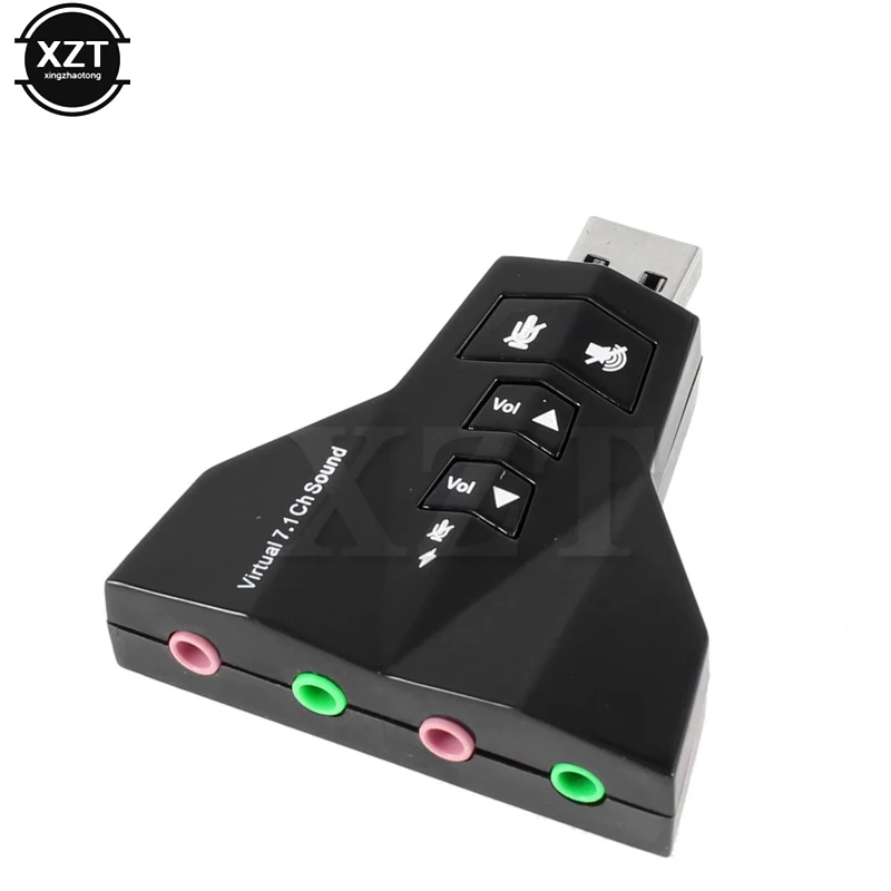 7 1 каналов USB 2 0 внешняя звуковая карта с двумя 3 5 мм разъемами для гарнитуры и