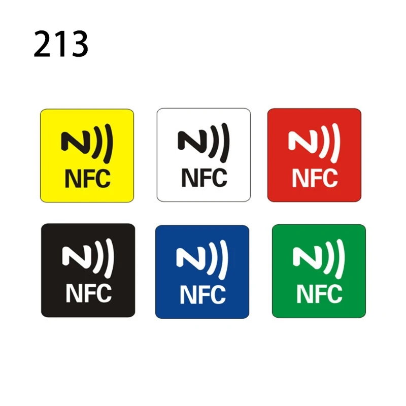 

6pcs NTAG216/NTAG213 NFC Tags Sticker Phone Available Adhesive Labels RFID Shipp R2JB