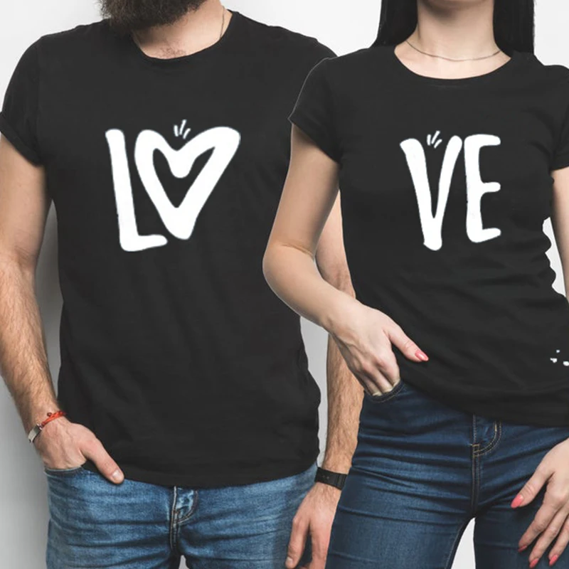 

Couple Matching Shirts Love TShirt for Couples Men Valentines Tops Funny Tee Honeymoon 2019 Vintage Tops Streetwear Print