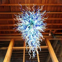 chihuly style blue large chandelier led lights hand brown chandelier lighting
