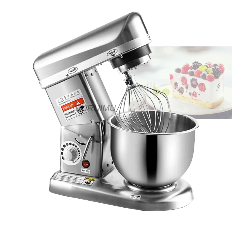 

Stainless Steel Bowl Kitchen Food Stand Mixer Cream Egg Whisk Blender Cake Dough Bread Mixer Maker Machine