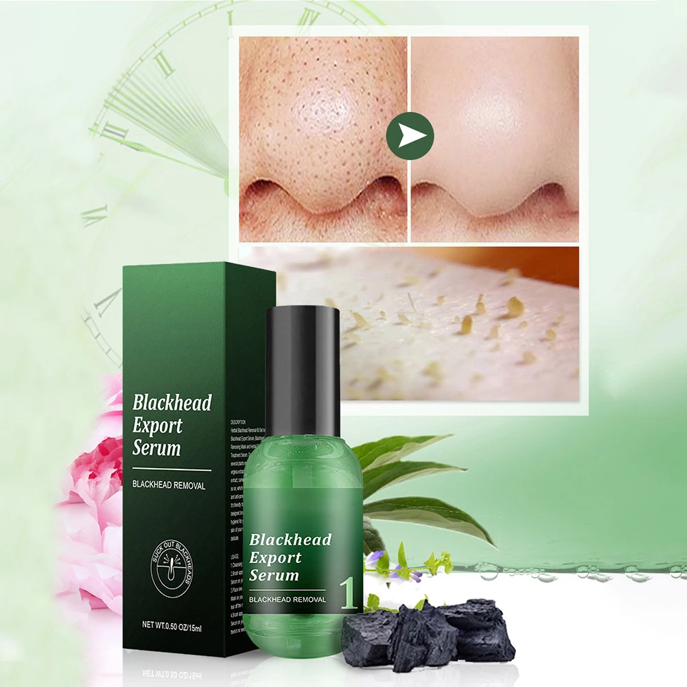 

15ml Acne Treatment Oil-Control Face Sheet Blackhead Remover Serum Shrink Pore Whitening Peeling Skin Care