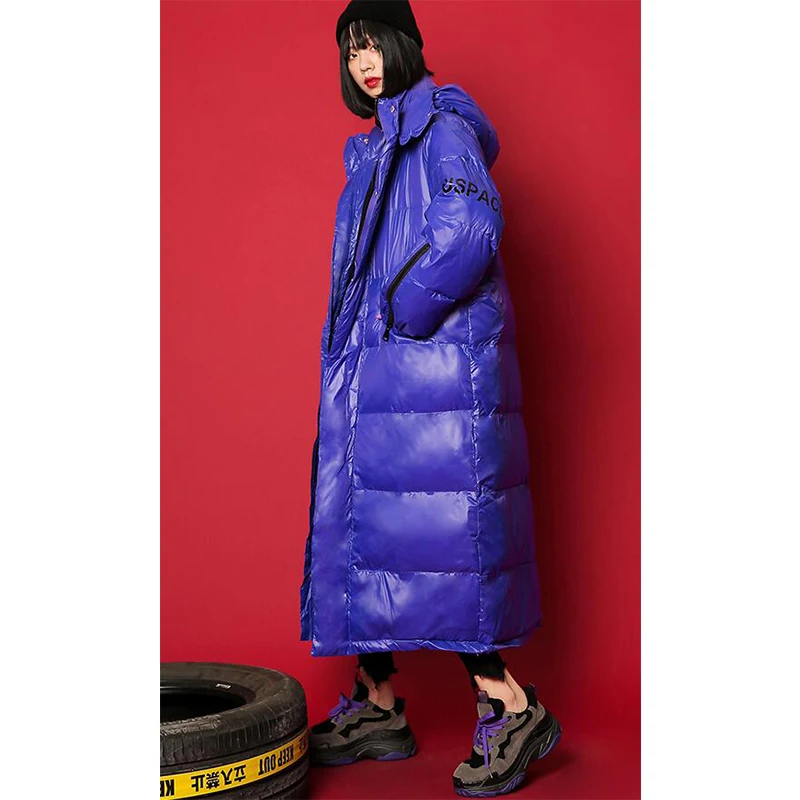 Зимние куртки пальто женская осенняя длинная парка теплые с капюшоном