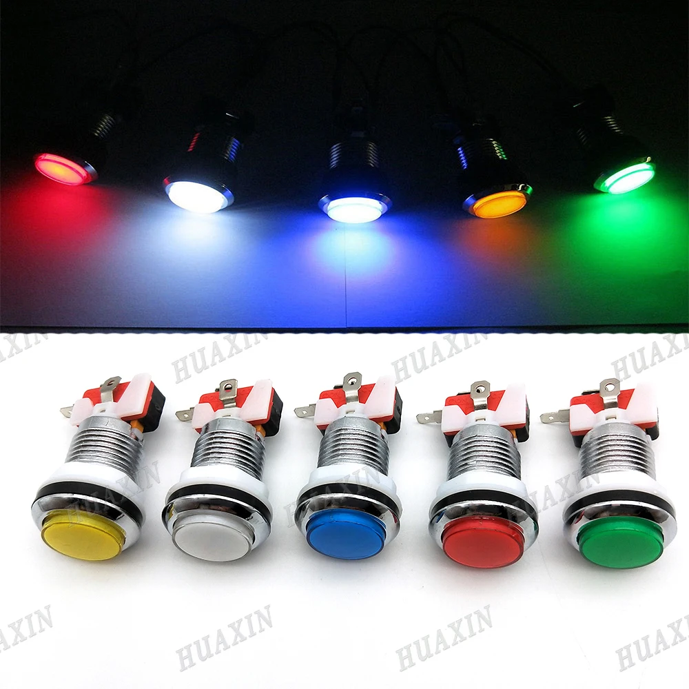 Аркадный Комплект сделай сам с 2 игроками светодиодсветодиодный Серебристые