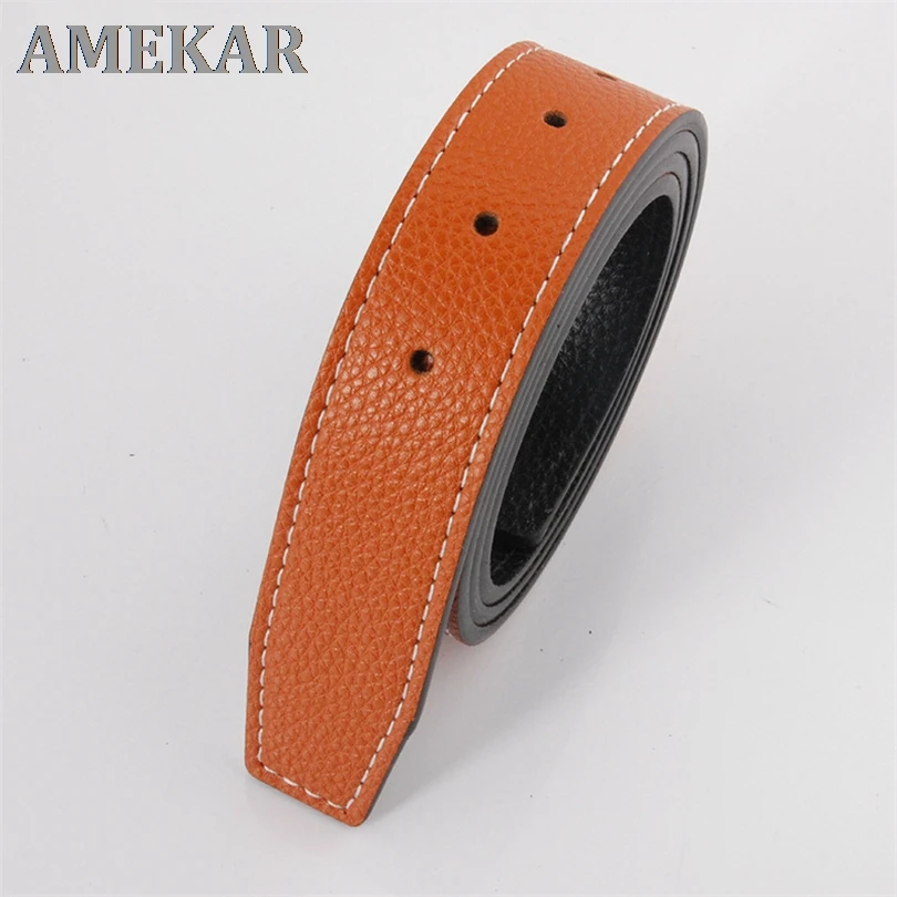

Luxury No Buckle Belt Brand H Belt Men High Quality Male Genuine Real Leather Strap for Jeans SMOOTH Belt Erkek Kemer