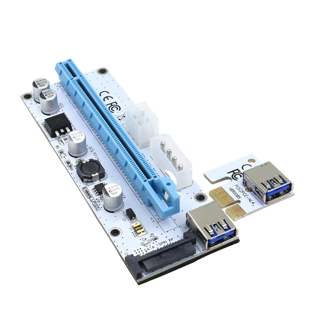 008S USB 3 0 PCI Express 1X до 16X адаптер Riser Card удлинитель для майнинга| |