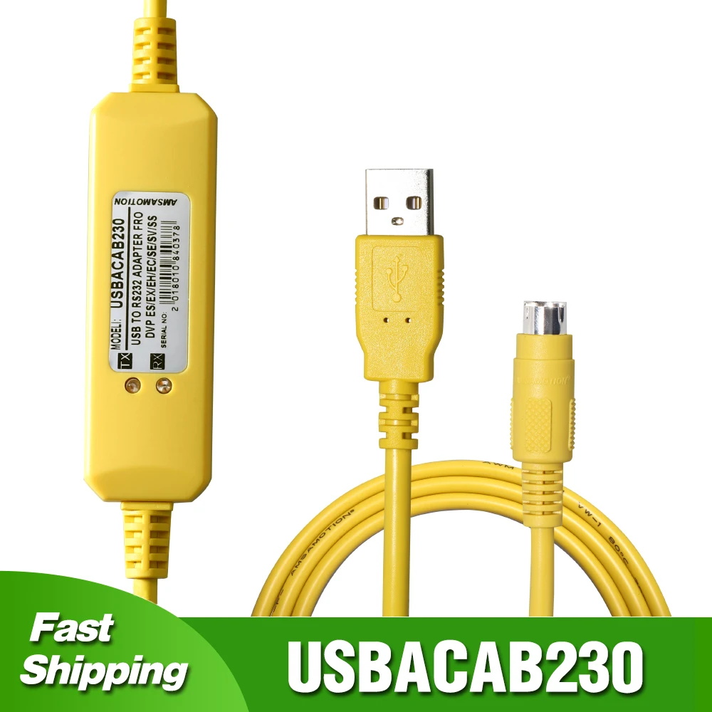 USBACAB230 Для Delta DVP ES EX EH EC SE SV SS PLC Кабель для программирования USB к RS232 адаптер Xinje XC/XD/XE