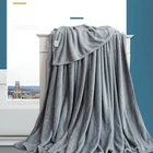 Однотонное фланелевое одеяло, мягкое теплое бархатное одеяло из кораллового флиса, зимняя простыня для дивана, офиса, кондиционер, одеяло для йоги и сна