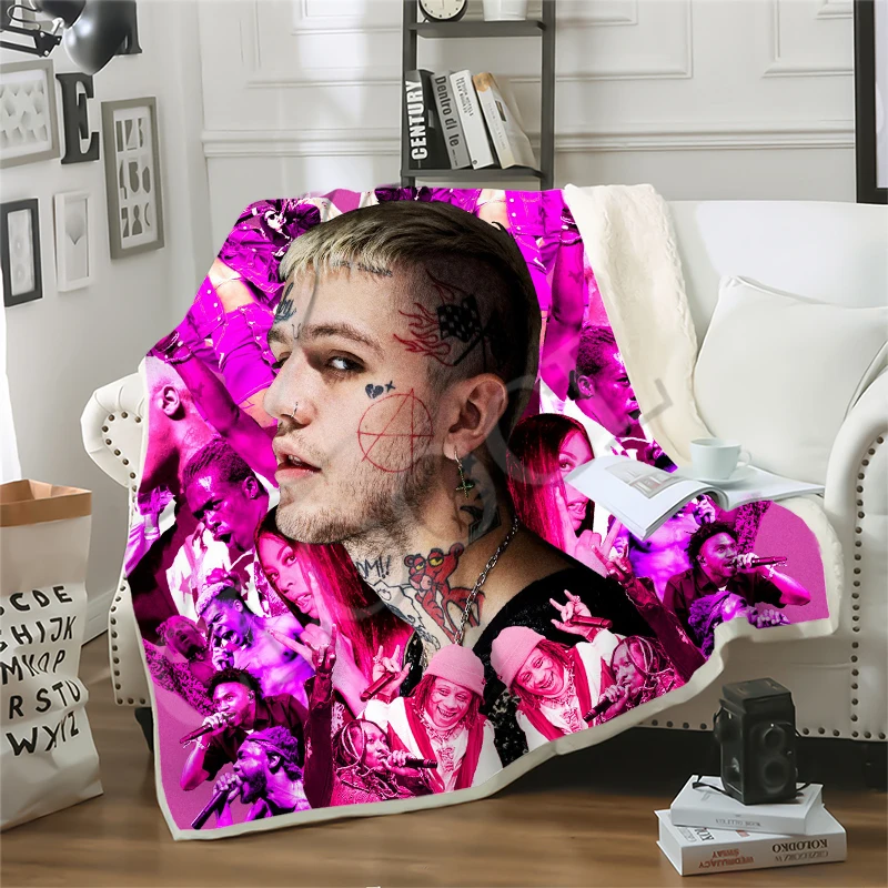 Одеяла с персонажами популярный рэпер Lil Peep 3D одеяло принтом диван Пледы для