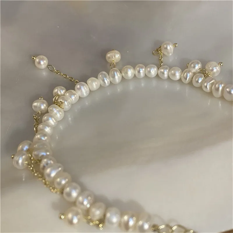 

Pearl Bracelet Natur Charm Bracelets For Women Love Gold Bracelet 14k Handmade Water Drop Tassel Girls Bracelet String Bracelet