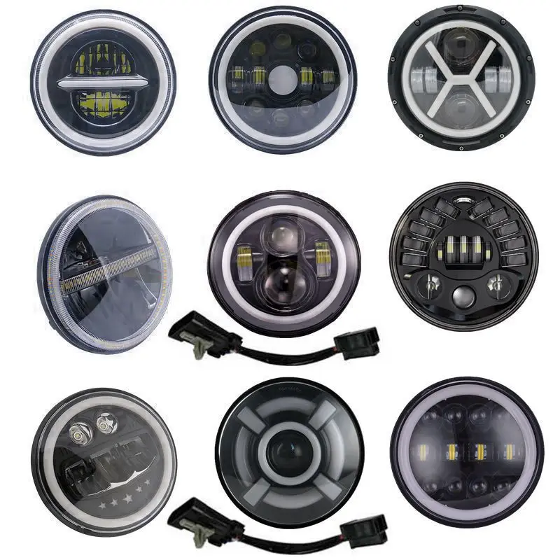 E mark number DOT утвержден 7 &quotдюймовый светодиодный фонарь для мотоцикла Hi/Lo луч