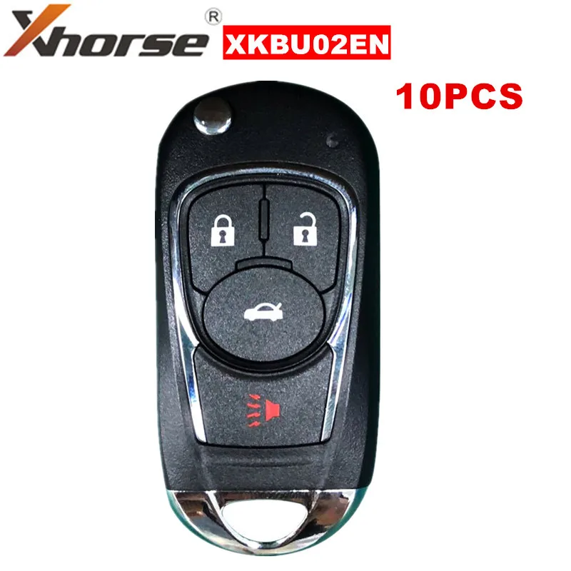 

10PCS/LOT Xhorse XKBU02EN Wire Flip Universal Remote Key for Buick Style 4 Buttons for VVDI VVDI2 Key Tool English Version