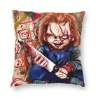 Наволочка для подушки с принтом в виде ужасов, убийцы, Чаки, домашний декор, подушки для детских игр, кино, диванная подушка для автомобиля, двусторонняя печать
