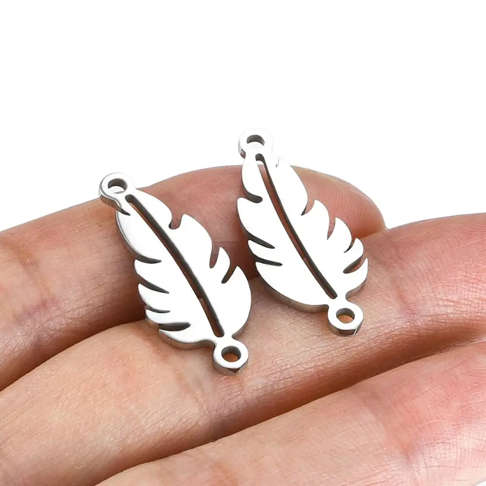 10 шт./лот подвески из нержавеющей стали для браслета коннектора очаровательного