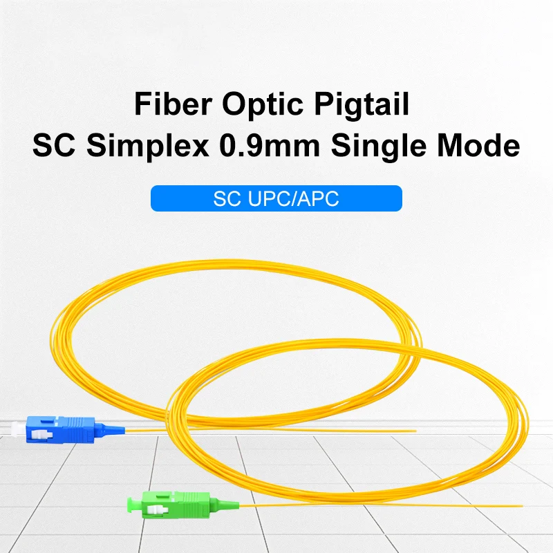 

20/50/100/200PCS SC APC Fiber Optic Pigtail Simplex 0.9mm 9/125 Single Mode 1 core SC UPC Optical Fiber Pigtail 1.5M