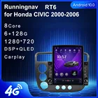 Runningnav для Honda CIVIC 2000, 2001, 2002, 2003, 2004-2006, Tesla, Android, автомобильное радио, мультимедийный видеоплеер, навигация GPS