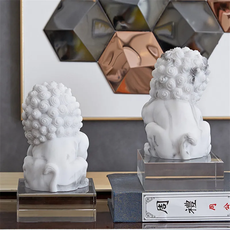 

WU CHEN LONG Chinese Creative Statue Decoration Living Room Wine Cabinet Office Study Handicraft Sculpture Home Decor A2377