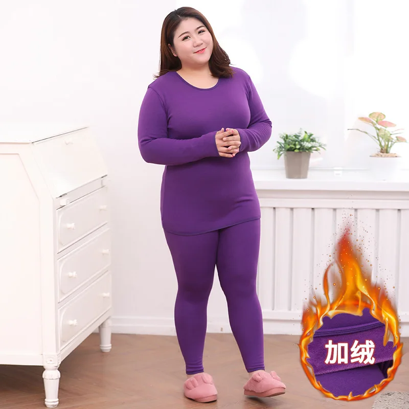 Женское термобелье большого размера из вельвета женское осеннее и зимнее