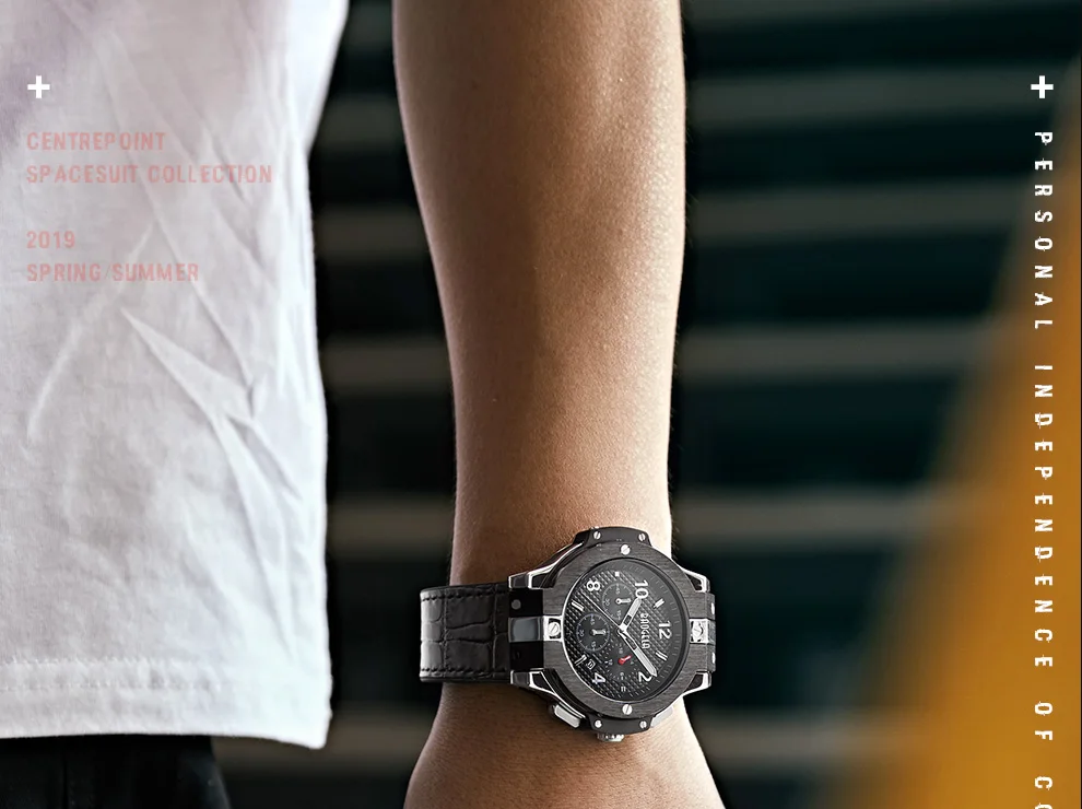 BAOGELA marque hommes montre кварцевые montre или bande de caoutchouc 3ATM rеsistant с chronographe hommes кварц 1909