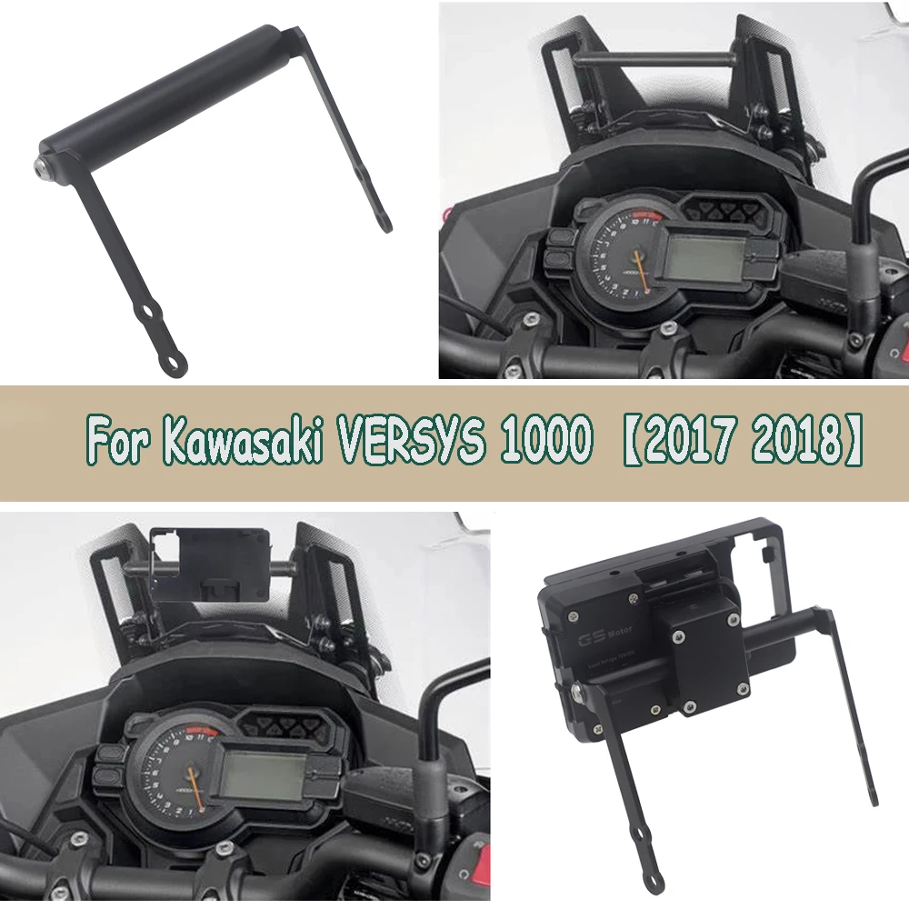 

Motorcycle For Kawasaki VERSYS 1000 VERSYS1000 2015 2016 2017 2018 Mobile Phone GPS Plate Bracket Stand Holder Phone Support