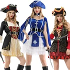 Костюмы для косплея Пираты в шляпе на Хэллоуин, для женщин, мужчин, взрослых, костюм Джека