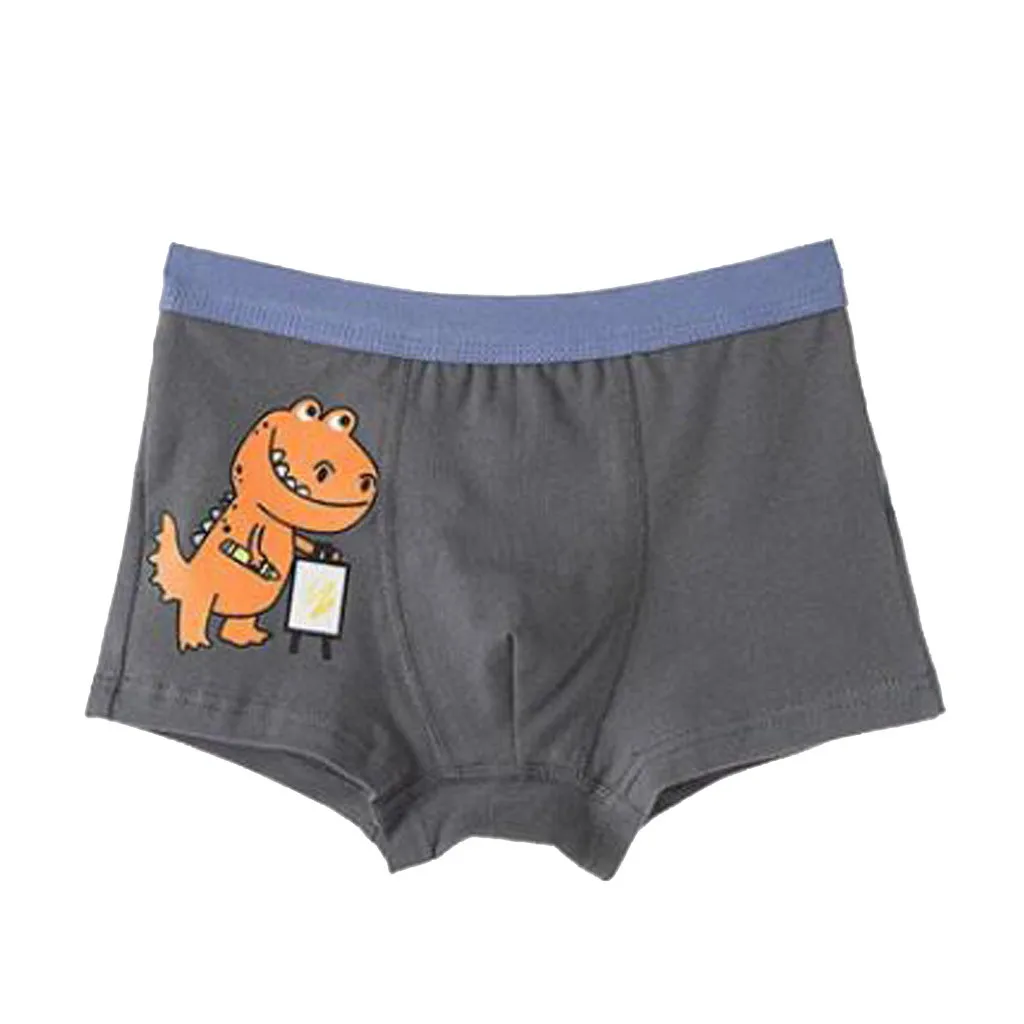 Трусы для мальчиков летние тонкие трусы боксеры с мультяшным принтом животных