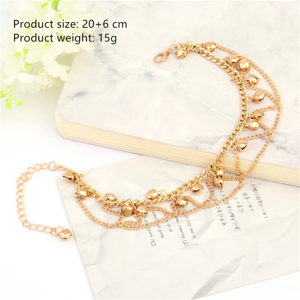 

Loredana Fashion Fringed Ankle Chain Jewelry For Women.Valentine Gift Gold Color Romantic Sexy Sand Charming Beach Anklets