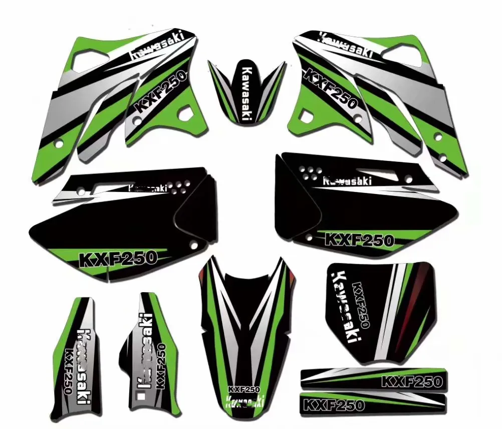 Мотоцикл фоновая наклейка s Команда графическая звезда наклейка для Kawasaki KX250F KXF 250 KXF250 2006 2007 2008 наклейка Kawasaki