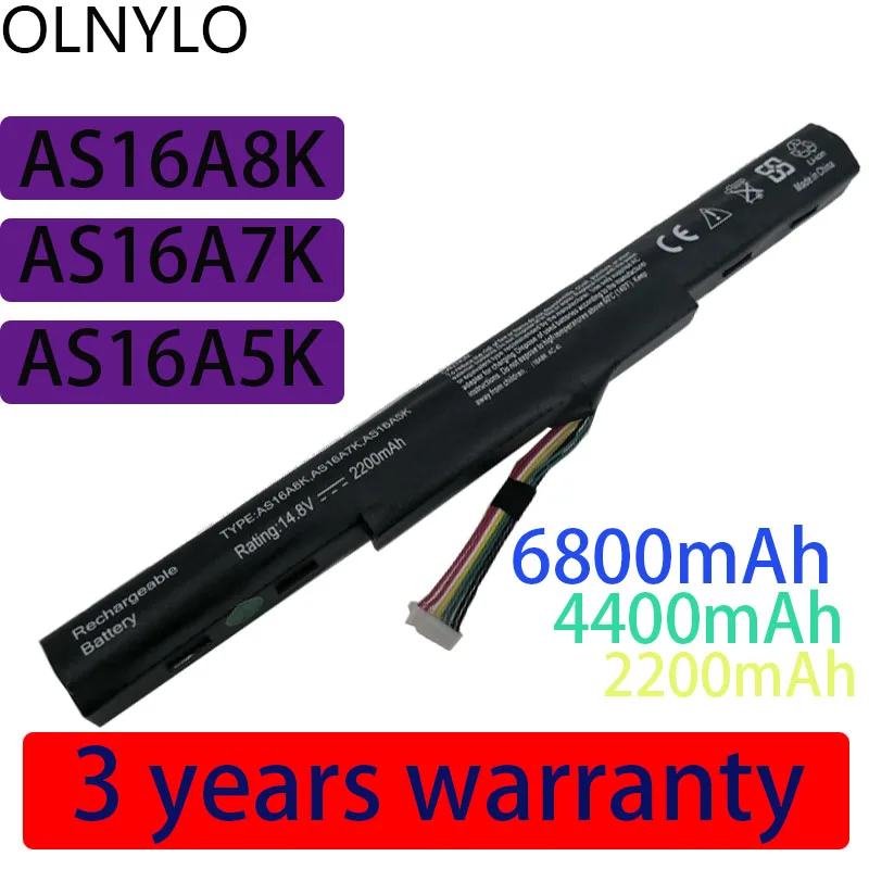 

Ноутбук Батарея для Acer Aspire E 15 E5-475 E5-575 E5-575T E5-575TG E5-576 E5-774 F5-573 F5-771 F5-771G TMTX40-G2 AS16A8K AS16A5