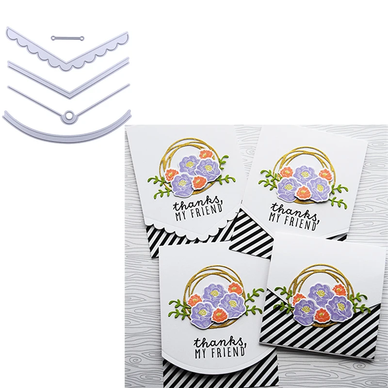 

Irregular Graceful Four Different Borders Decorations Metal Cutting Dies For DIY Scrapbooking Album Paper Cards Crafts New Dies