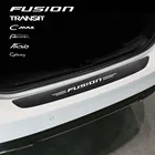 Наклейка на багажник автомобиля из углеродного волокна и кожи для Ford C SMAX EXPEDITION Fiesta FIGO FLEX Fusion GALAXY KA PUMA RANGER Raptor TRANSIT