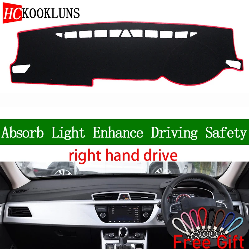 

For GEELY Emgrand X7 Sport 2013 2014 2015 2016 2017 2018 Right Hand Drive Dashboard Cover Car Stickers Mat Interior Accessories