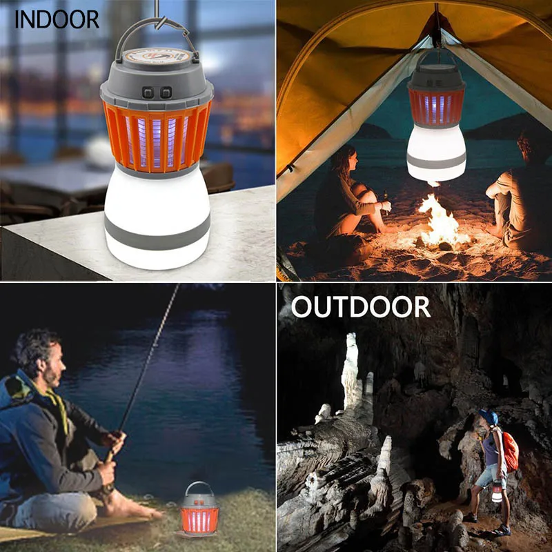 

Solar Mosquito Killer Lamp 2in1 Portable USB Anti Mosquito Fly Insect Killer Outdoor Bug Zapper Trap Camping Lantern Tent Light