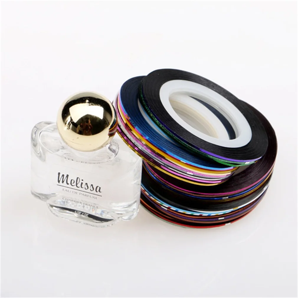 30x/20x цветные рулоны стрипинг ленты линии Дизайн ногтей УФ гель DIY украшения