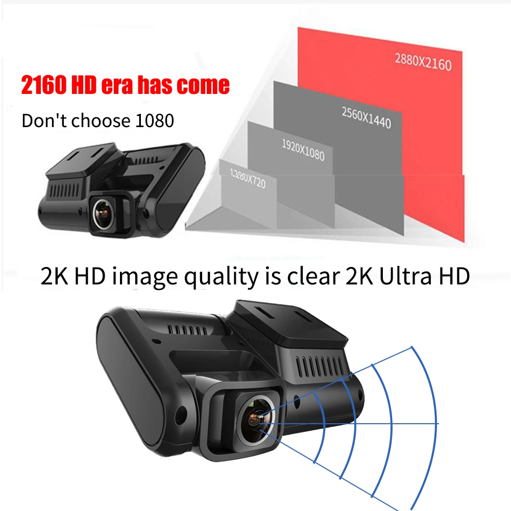 HD wifi Автомобильная камера видеорегистратор парковки с двумя объективами 360 градусов рекордер видео черный Мини пластик ночное видение внутри снаружи