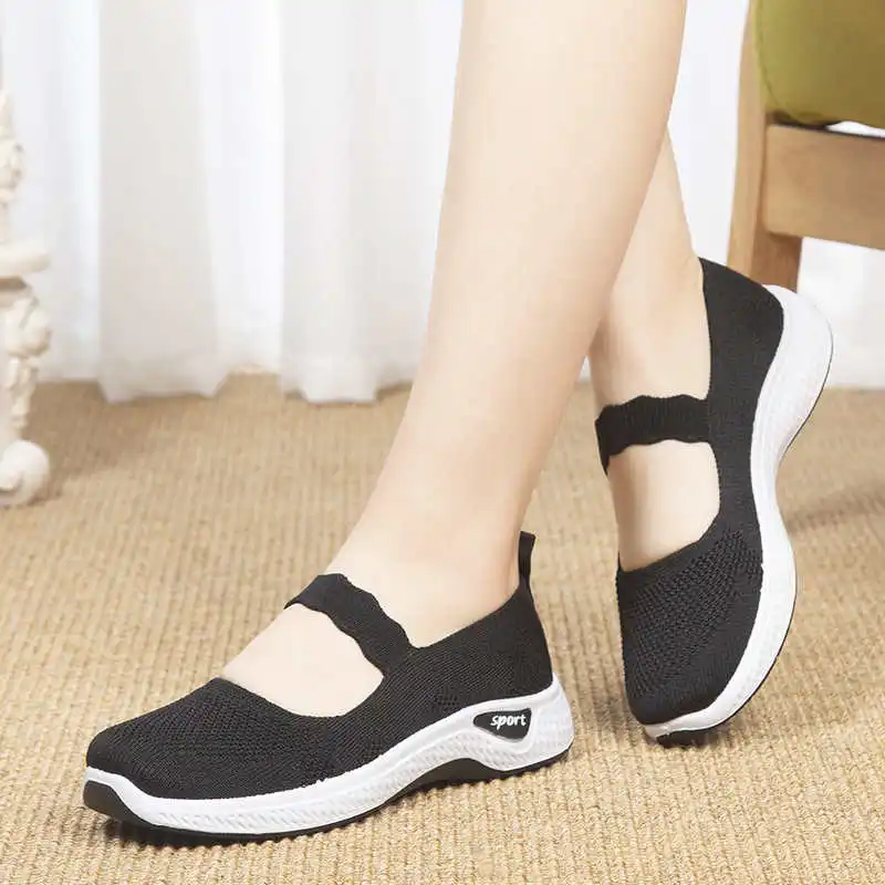 

Кроссовки женские, летние, черные, с высокой талией