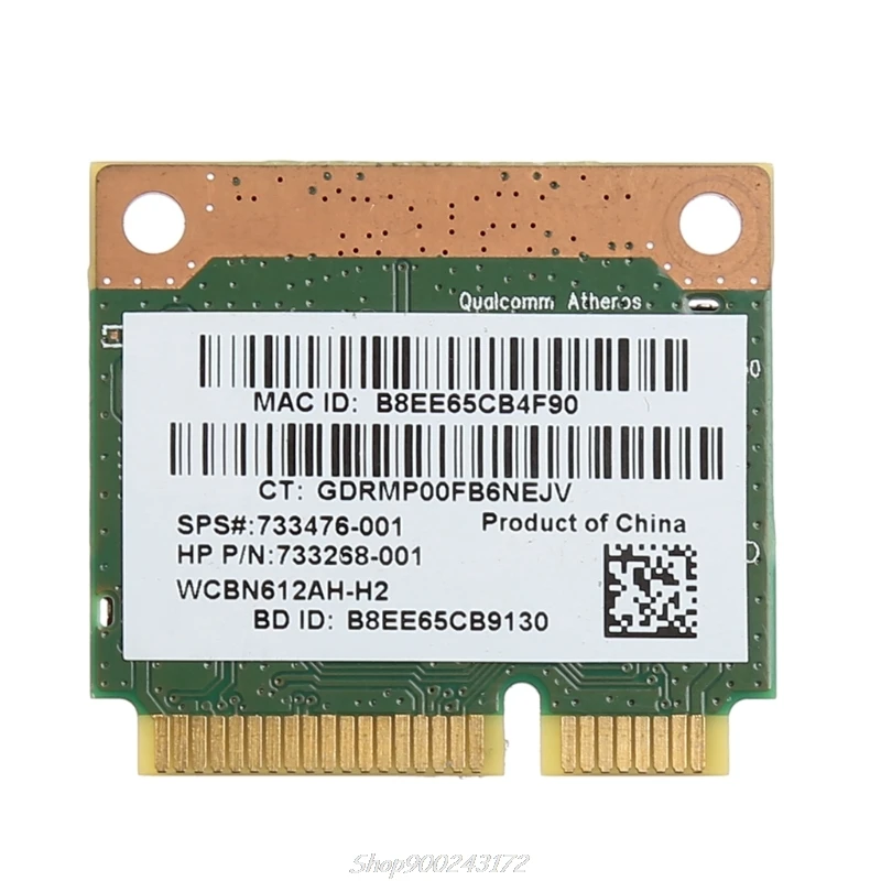 

Bluetooth 4.0 Wifi Wireless Mini PCI-E Card For HP QCWB335 AR9565 SPS 733476-001 Au26 20 Dropship