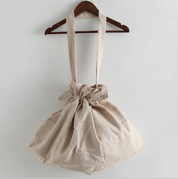

Unisex useful unique travelling Summer creative new flower bag cotton linen hemp vintage single shoulder drawstring design