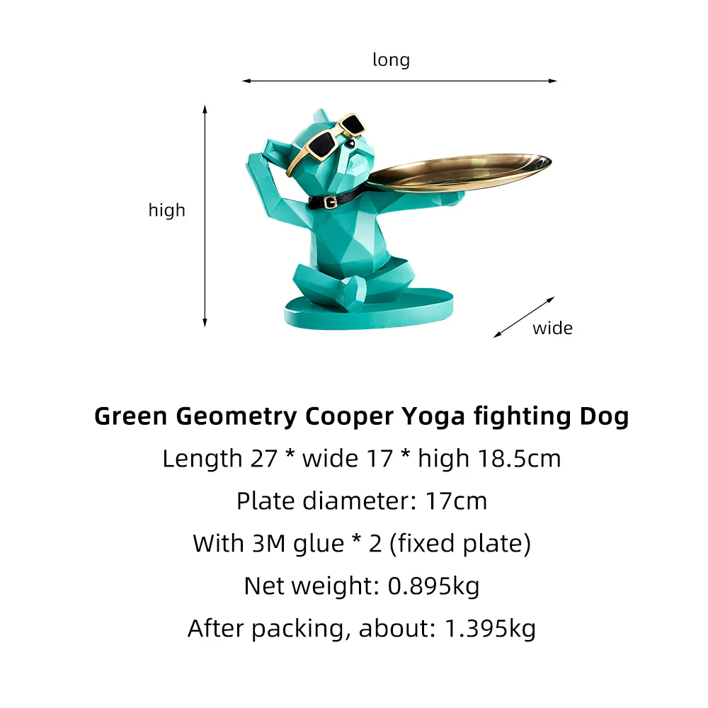 

Nordic Geometric Dog Storage Organizer Tank Resin Sculpture Home Decoration Debris Key Storage Living Room Desk Decoration Gifts