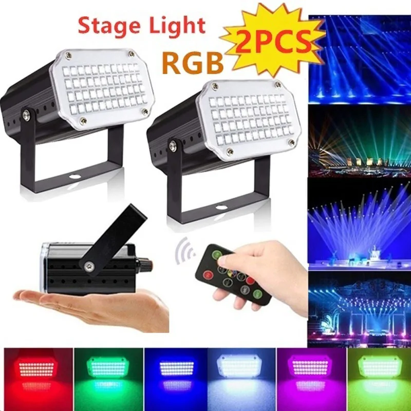 48 Светодиодный стробоскопический светильник мигающий с дистанционным звуком