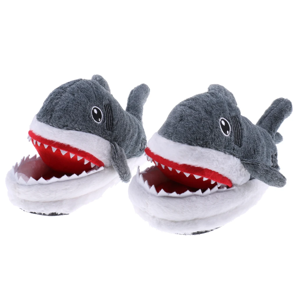 

Naughty Shark Warm Soft Plush Slippers Home Winter Slippers Novelty Gift