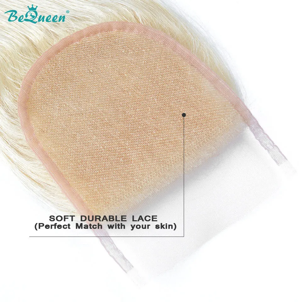 Бразильские волосы BeQueen 4x4 кружевные прямые волнистые человеческие с 613 застежкой