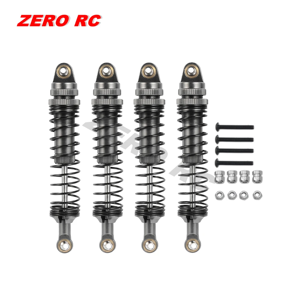 4PCS ALLOY 100MM OIL SUSPENSION SHOCKS ABSORBER EXTERNAL SPRING DAMPERS For SCX10 TRX-4 II III JEEP ROCK CRAWLER RC TRUCK | Игрушки и